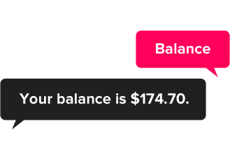 Mogo text balance