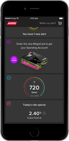 Screenshot of the MogoAccount dashboard